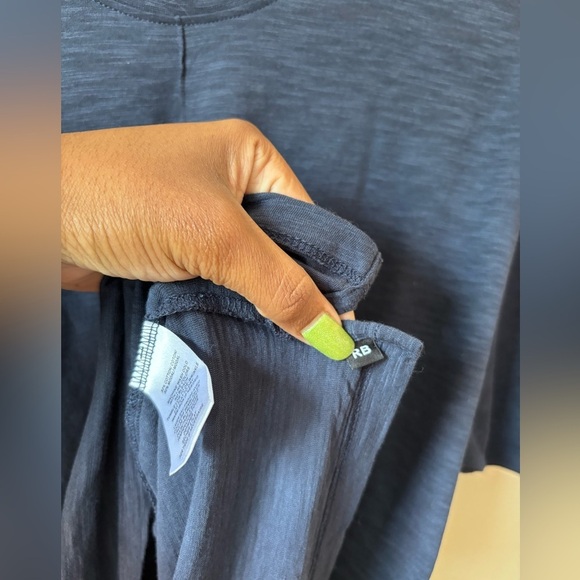 Robert Barakett Copperfield Short Sleeve Pin Tuck Crew Neck T Shirt Navy Size L - Picture 7 of 10